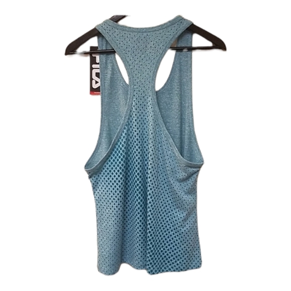 Fila Athletic Tank Top Size S Racerback Turquoise Polka Dot Gym Workout NEW $45 - Picture 4 of 6